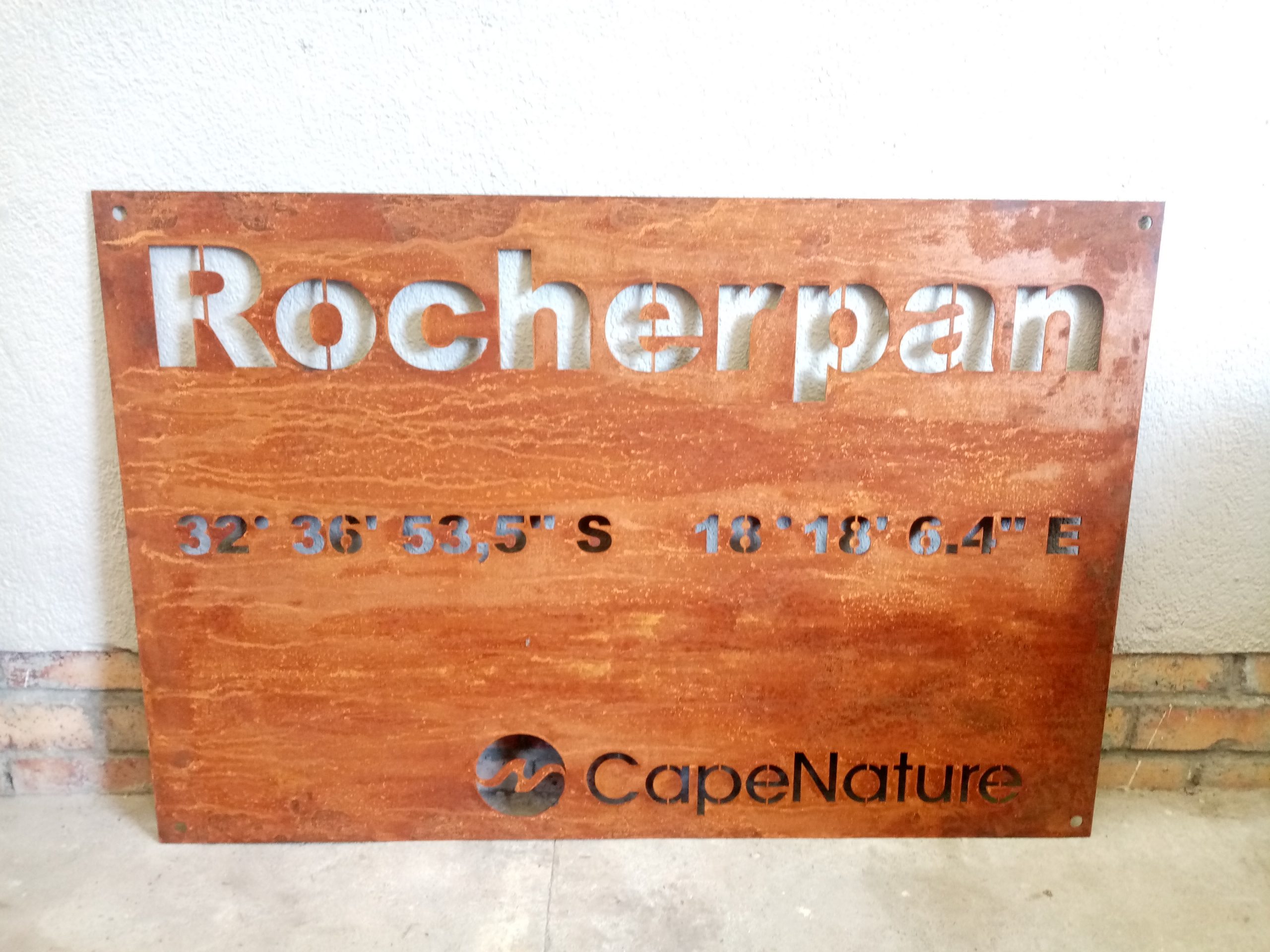 Metal laser cut sign
